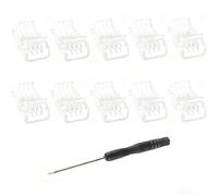 Xiciki 10Pcs LED Strip Connector, 4 Pin 8mm LED Strip Light Connectors, Waterproof or Non-Waterproof Wide Strip to Wire Quick Connector, Unwired Solderless Quick Connectors with a Screwdriver