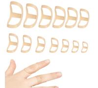 Xiciki 14 Pcs Oval Finger Splints Set, Adjustable Ring Splints for Hypermobility, Waterproof Finger Splint Support, for Arthritis, Trigger, Mallet, Sprain & Sport Injuries(Sizes 2-15)