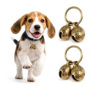 Xiciki 2 PCS Brass Cat Collar with Bell & Dog Bells Extra Loud for Pets