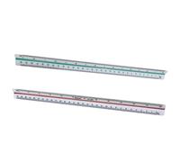 Xiciki 2 Pieces Architectural Ruler, Plastic Scale Ruler Triangular Scale for Architects and Engineers: 1:20 1:25 1:50 1:75 1:100 1:200 1:250 1:300