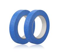Xiciki 2 Rolls Decorators Masking Tape 24mm x 50m, Blue Painters Tape for Indoor DIY, Painting, Arts & Crafts, No Residue, Multi-Surface