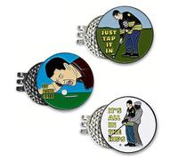 Xiciki 3 Pcs Golf Hat Clips Golf Ball Markers Accessories with Magnetic Hat Clip for Men and Women Golf Gloves Hats Bags Caps Visor Belt Pocket Lot,Golf Ball Marker for Fathers Day Birthday Gift