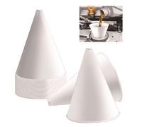 Xiciki 30-Pack Disposable Paper Funnel for Automotive Use, Engine Oil, Coolant, Water, Perfume, Essential Oils - White, Food White Kraft Paper