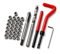 Xiciki 30Pcs Helicoil Thread Repair Kit M8x1.25mm Wire Inserts Auto Tool | Thread Inserts Installation Tools, Metric Helicoil Kit for Engine and Auto Repair with HSS Drill Bit & Installation Tools.