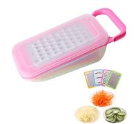Xiciki 4 in 1 Grater Set, Cheese Grater with Container and Lid, Fine & Coarse Metal Hand Cheese Grater Graters for Kitchen