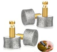 Xiciki 4Pcs Dog Nail Grinders Replacement Heads 80 Mesh, Diamond Coated Grinding Heads for Casfuy N10 N20 N30, Low Noise Pet Nail Grinding Wheel, Safe for Small Medium Large Dogs Cats