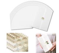 Xiciki 55 PCS Vellum Jackets, Vellum Paper for Wedding Invitations with 5 Seal Stickers, Pre-Folded 5x7 Inch Translucent Wrap Jackets for Wedding, Birthday, Housewarming, DIY Projects