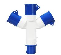 Xiciki Caravan Hook Up Cable, Caravan Electric Adapter 16Amp Splitter, 3 Way Hookup Splitter for Electric Trailer Maneuverer 220-250V Mains Hook Up Adaptor for Caravans Motorhomes