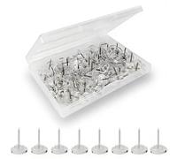 Xiciki Clear Push Pins, 200 Pcs Transparent Thumb Tacks, Clear Drawing Pins with Plastic Round Head and Steel Point for Bulletin Board, Cork Board, Office, School and Wall Hanging