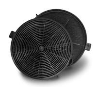 Xiciki Cooker Hood Activated Carbon Filter, 2 Pack Carbon Filter Compatible with Respekta KF561 DU620 DU621, Klarstein MIZ0023, Bomann, AEG, Bosch Siemens, Whirlpool Elica, Round Filter, Black