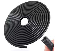 Xiciki Edge Protector Rubber, 3 Metres U-Shape Door Edge Protector Made of Silicone, Edge Protection Sheet for Most Cars Sheet Metal Processing Boat Building Craft Household (Black)