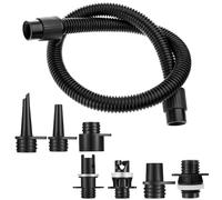 Xiciki Inflatable Boat Sup Pump Adapter & Hose Kit, 7 Nozzles, 100Cm/ 3.3ft Hose, Air Pump Replacement, Paddle Board Pump Adaptor Accessories for Kayaks Inflatable Stand Up Paddle Board/Boat/Tent