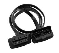 Xiciki OBD2 Extension Cable 1M, OBD2 Extender 16 Pin Male and Female Flat Ribbon Cable for Car Auto OBD2 Scanner Code and OBD II Equipment