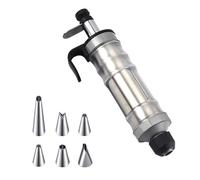 Xiciki Piping Gun Icing Piping Kit, Cake Piping Kit with Stainless Steel Nozzles, Complete Cake Icing Piping Set for Baking, DIY Frosting Baking Tools with 6 Pcs Nozzles