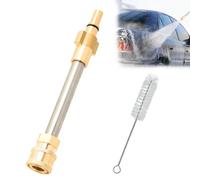 Xiciki Pressure Washer Adapter, Snow Foam Lance Adaptor with Brush, Pressure Washer Accessories, 1/4'' Quick Connect, Pressure Washer Accessories for Bosch AQT, Gutter Cleaner