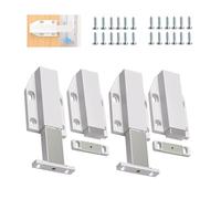 Xiciki Push to Open Door Catches, Magnetic Door Catch, Magnetic Touch Release Latch for Kitchen Drawer Closer, Wardrobe Closure RV Door Damper Cupboard Push Opener (4 Pcs, White)