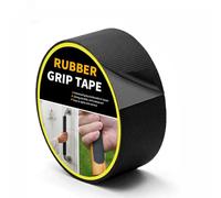 Xiciki Rubber Grip Tape, Strong Self Adhesive Anti Slip Tape, Black Waterproof, Amalgamating Tape, Comfort and Safety for Handles or Contact Surfaces, 2.5CM x 5M, for DIY Tools & Gadgets