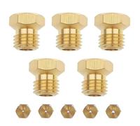 Xiciki Set of 5 Universal Butane Gas Sprinkler, Gas Injector Sprinkler Bottle Conversion Kit, Nozzle for Propane Stove Burner 0.5/0.7/0.7/0.87/1.02