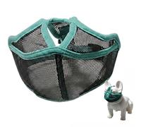 Xiciki Short Snout Dog Muzzle, Breathable Mesh Muzzle with Full Pant Design, Adjustable Soft Anti Biting Chewing Barking Mask Allows Drinking, for Grooming Walking Training for French Bulldog