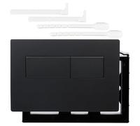 Xiciki Toilet Cistern Flush Plate, Toilet Flush Plate Black Replacement for Sigma 01/20/30/50 Series, UP300/UP320 Concealed Water Tank Panel, Dual Buttons