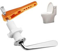 Xiciki Toilet Flush Handle Replacement, Toilet Handle Replacement, Durable Zinc Alloy Chrome Plated Cistern Lever with 110mm Adjustable Arm, Universal Fit Replacement Kit for Most WC Tanks & Toilets