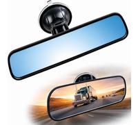 Xiciki Universal Car Rearview Mirror, 200 x 60 mm Car Rear View Mirror, Suction Cup Car Interior Mirror