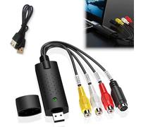 Xiciki USB Audio Video Grabber USB 2.0, Video Capture Device, Convert VHS to Digital, VHS to Digital Converter for Preserving Old Tapes, Compatible with Windows & Mac XP/Vista/7/8/10/Linux