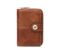 Xiciki Women's Purse Medium with Card Slots, Large Zip Coin Compartment, RFID Blocking Purses with Zip and Belt Buckle, Retro Brown