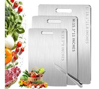 XICOMMCN 2025 Titanium Cutting Boards - 100% Pure Titanium Cutting Board for Kitchen, Titanium Cutting Board for Home Kitchen Cooking，Upgrade Double Sided Food-Grade Titanium Board (15.3 * 11 in)