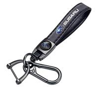 Xiconbao Genuine Leather Car Keychain for Subaru Ascent BRZ Crosstrek Forester Impreza Legacy Outback Series Car Key Chain Ring Accessories for Men and Woman