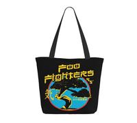 XICPYOADK Foo Rock Band Fighters Tote Bag Women - Band Merchandise, Canvas Shopper Bag, Reusable Grocery Tote, Music Rock Fan Accessory, Casual Everyday Handbag, Gift For Female Fans
