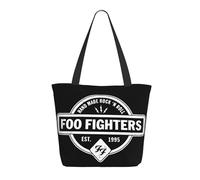 XICPYOADK Foo Rock Band Fighters Tote Bag Women - Band Merchandise, Canvas Shopper Bag, Reusable Grocery Tote, Music Rock Fan Accessory, Casual Everyday Handbag, Gift For Female Fans