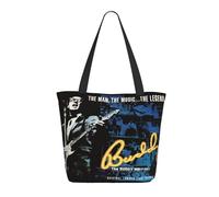 XICPYOADK Holly Singer Buddy Women’s Shopping Bag - Reusable Tote Bag, Music Icon Print, Large Capacity Shoulder Bag, Eco Friendly Grocery Bag, Gift For Fans