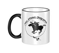 XICPYOADK Neil Rock Band Young Ceramic Mug 330ml - Music Band Coffee Cup, Rock Artist Merchandise, Tea & Hot Drink Mug, Gift for Fans, Office Desk Cup, Pop Culture Collectible