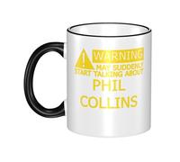 XICPYOADK Phil Singer Collins Ceramic Mug 330ml - Coffee Tea Cup, Music Fan Merchandise, Printed Stoneware Mug, Home Office Drinkware, Gift for Men Women
