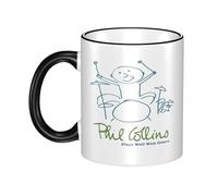 XICPYOADK Phil Singer Collins Ceramic Mug 330ml - Coffee Tea Cup, Music Fan Merchandise, Printed Stoneware Mug, Home Office Drinkware, Gift for Men Women