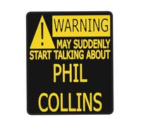 XICPYOADK Phil singer Collins Rubber Edge Mouse Mat Multiple Sizes - Non-Slip Gaming Mouse Pad, Stitched Edges Desk Mat for Office, PC & Laptop, Home Workspace Accessories 8.3 x 10.3 in