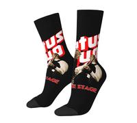 XICPYOADK Status Rock Band Quo Colour Block Mid-Calf Socks - Unisex Rock Band Crew Socks, Soft Casual Streetwear, Music Fan Gift