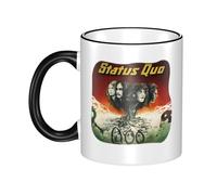 XICPYOADK Status Rock Band Quo Colour Rim Ceramic Mug 330ml - Classic Rock Band Coffee Cup - Printed Tea Mug for Home & Office - Music Fan Gift