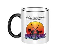 XICPYOADK Status Rock Band Quo Colour Rim Ceramic Mug 330ml - Classic Rock Band Coffee Cup - Printed Tea Mug for Home & Office - Music Fan Gift
