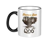 XICPYOADK Status Rock Band Quo Colour Rim Ceramic Mug 330ml - Classic Rock Band Coffee Cup - Printed Tea Mug for Home & Office - Music Fan Gift