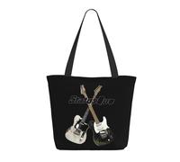 XICPYOADK Status Rock Band Quo Ladies Tote Bag - Reusable Shopping Bag For Women - Large Capacity Shoulder Shopper - Eco-Friendly Canvas Handbag - Gift For Rock Music Fans