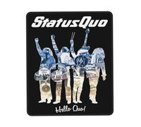 XICPYOADK Status Rock Band Quo Multi-Size Rubber Stitched Edge Mouse Mat - Non-Slip Gaming & Office Mouse Pad, Durable Desk Accessory, Gift for Rock Band Fans, Home & Work Use 7 x 8.6 in