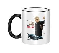 XICPYOADK Steve Actor McQueen Coloured Rim Ceramic Mug 330ml - Coffee Tea Cup, Vintage Movie Icon Merchandise, Home Kitchen Drinkware, Gift for Fans