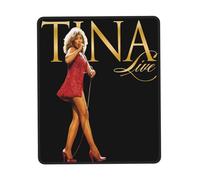 XICPYOADK Tina Rock%Turner-Singer Rubber Edge Mouse Pad - Non-Slip Gaming & Office Desk Mat, Multi-Size, Durable Printed Surface, Computer Accessories for Fans, Home & Work Use 7.9 x 9.5 in