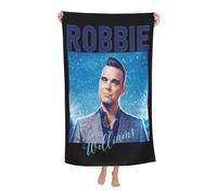 XICPYOADK Williams Singer Robbie Music Microfiber Towel 80x130cm - Quick Dry Absorbent Bath Towel - Soft Lightweight Gym Beach Travel Towel - Music Fan Merch Gift For Men Women