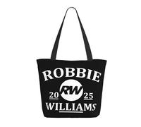 XICPYOADK Williams Singer Robbie Music Tote Bag For Women - Reusable Shopping Bag, Large Capacity Shopper Tote, Music Fan Merchandise, Casual Everyday Handbag, Eco Friendly Gift