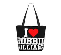 XICPYOADK Williams Singer Robbie Music Tote Bag For Women - Reusable Shopping Bag, Large Capacity Shopper Tote, Music Fan Merchandise, Casual Everyday Handbag, Eco Friendly Gift