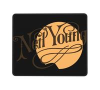 XICPYOADK Young Rock Band Neil Crazy Horse Mouse Pad - Rubber Edge, Non-Slip Gaming & Office Desk Mat - PC Laptop Mousepad for Work, Home, Gaming, Music Fans, Gift 8.3 x 10.3 in