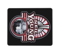 XICPYOADK Young Rock Band Neil Crazy Horse Mouse Pad - Rubber Edge, Non-Slip Gaming & Office Desk Mat - PC Laptop Mousepad for Work, Home, Gaming, Music Fans, Gift 7 x 8.6 in